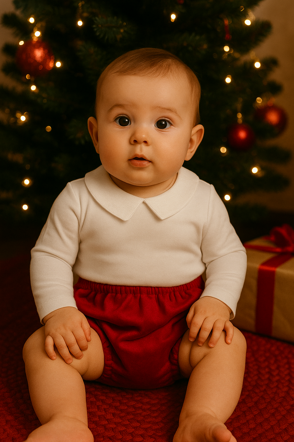 Tapa fralda reversível Natal veludo unissexo