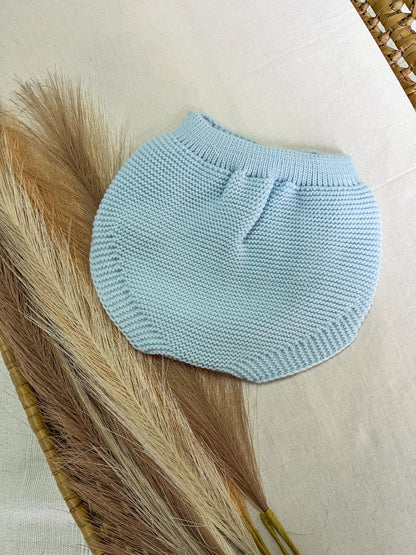 Tapa fralda malha bebé azul