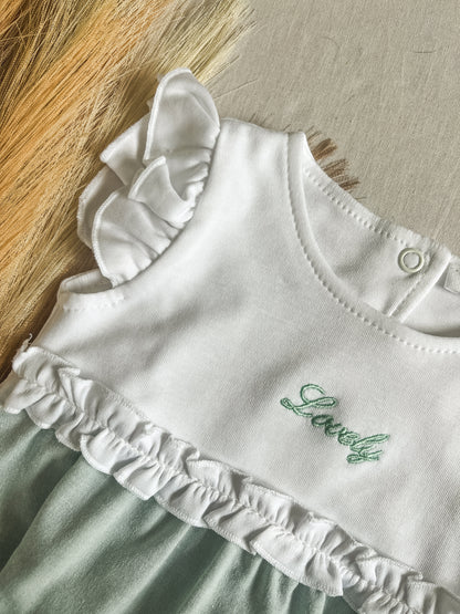 Fofo/jardineira bebé menina verde