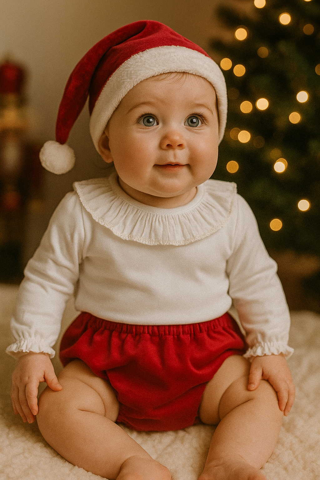 Tapa fralda reversível Natal veludo unissexo