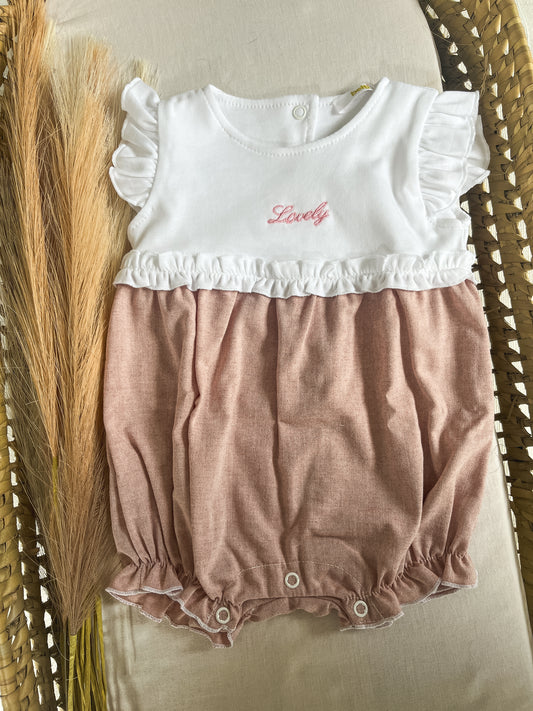 Fofo/jardineira bebé menina rosa