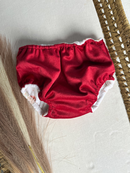 Tapa fralda reversível Natal veludo unissexo