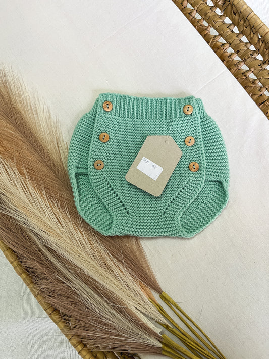 Tapa fralda de malha bebé verde