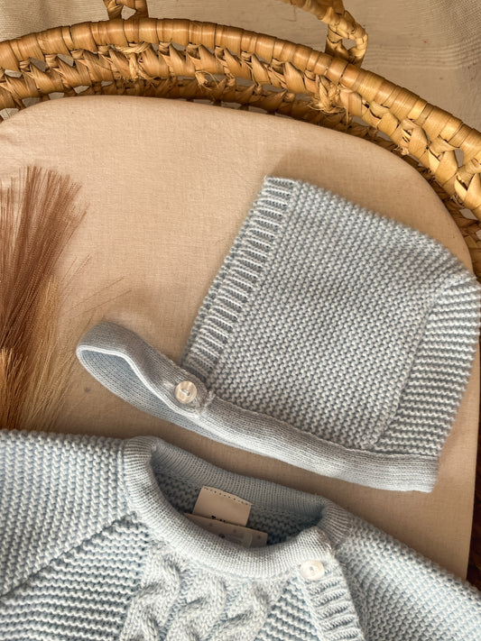 Conjunto de malha 3 peças bebé azul (Cópia)