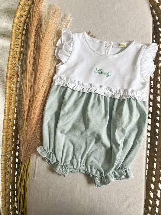 Fofo/jardineira bebé menina verde