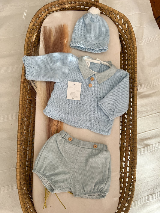 Conjunto de 3 peças bebé azul