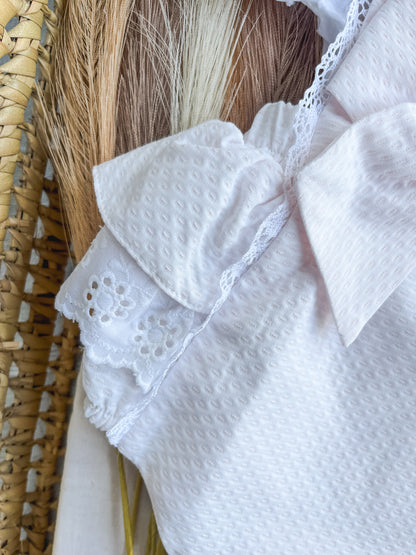 Conjunto de fofo/jardineira com blusa bebé rosa