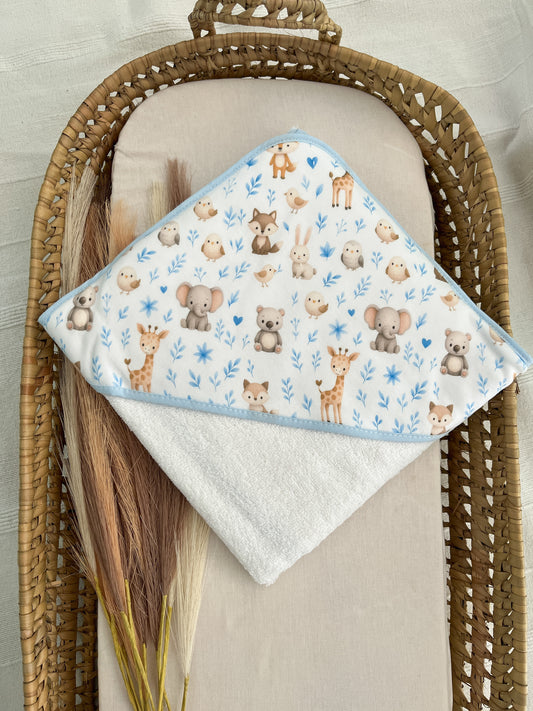 Toalha de banho bebé azul