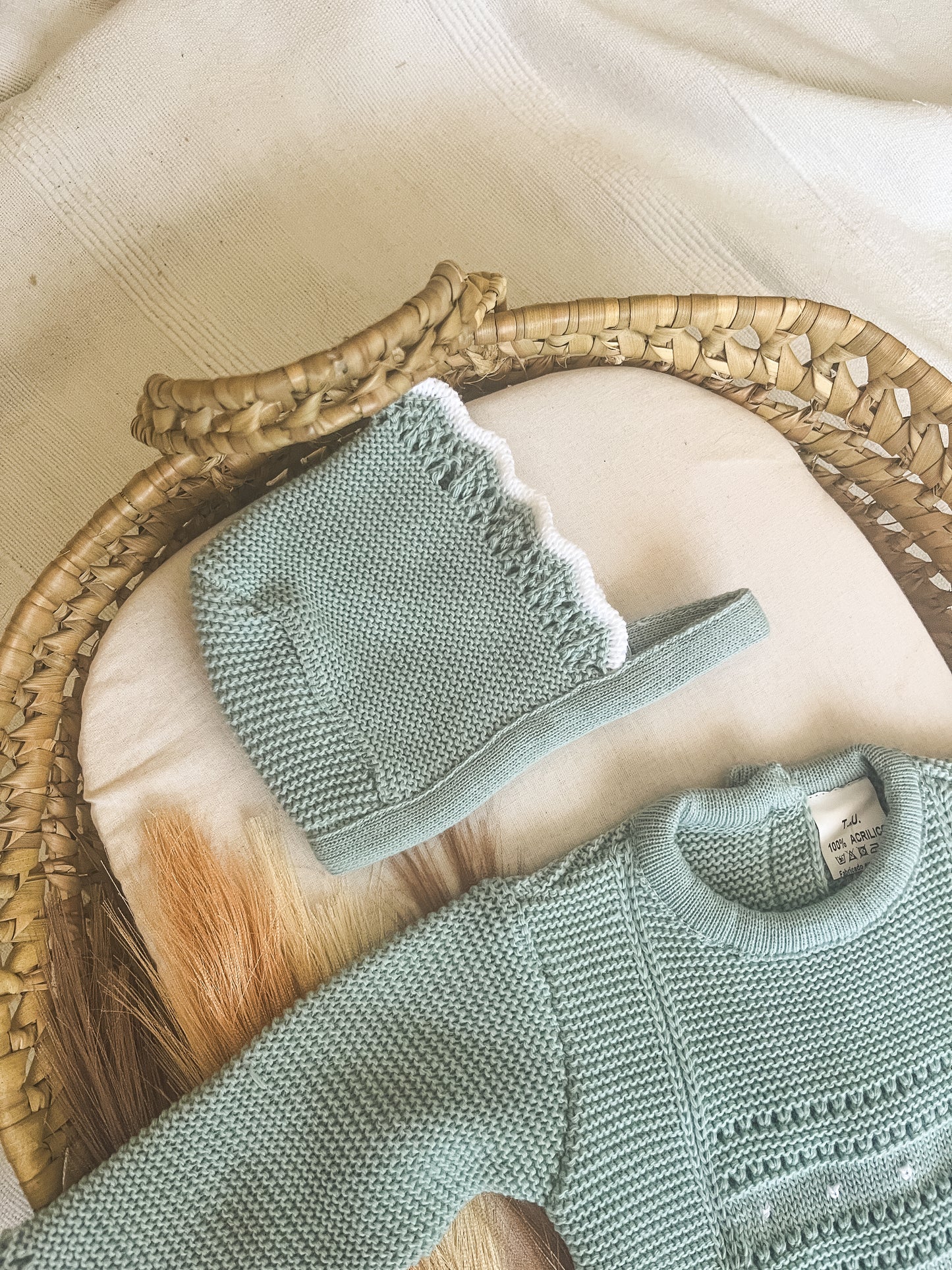 Conjunto de malha 3 peças bebé verde