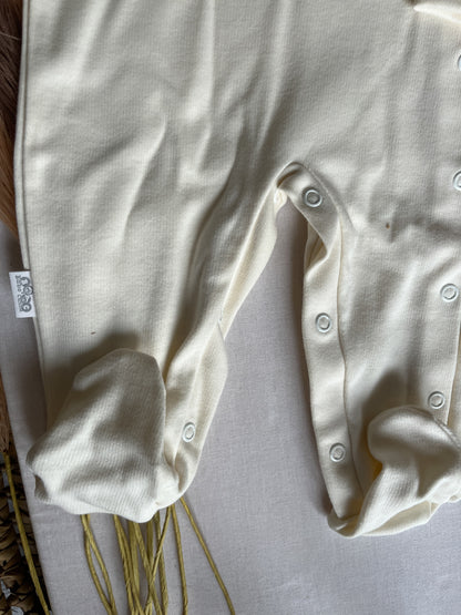 Babygrow de algodão bebé branco pérola “vou amar-te a vida toda”