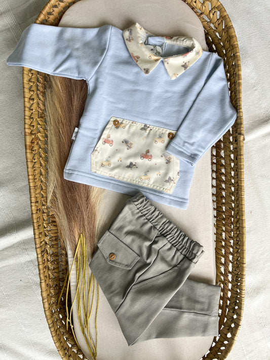 Conjunto de sweat com calças bebé