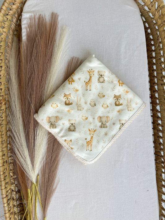 Fralda de pano bebé bege