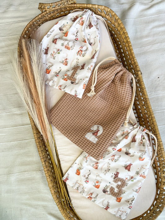 Sacos multiusos primeiras roupinhas bebé (pack de 3) - vários padrões