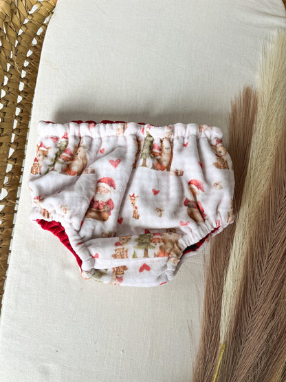 Tapa fralda reversível Natal veludo unissexo