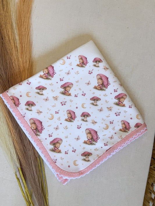 Fralda de pano bebé rosa