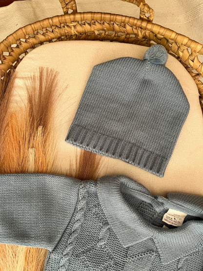 Conjunto de malha 3 peças bebé azul