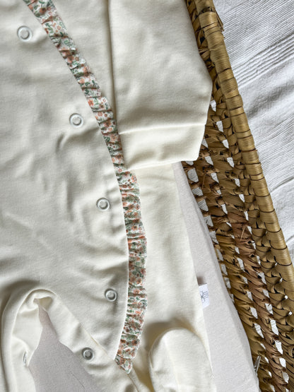 Babygrow de algodão bebé pérola